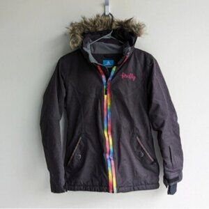 Firefly Aquamax gray rainbow ski/snowboard jacket